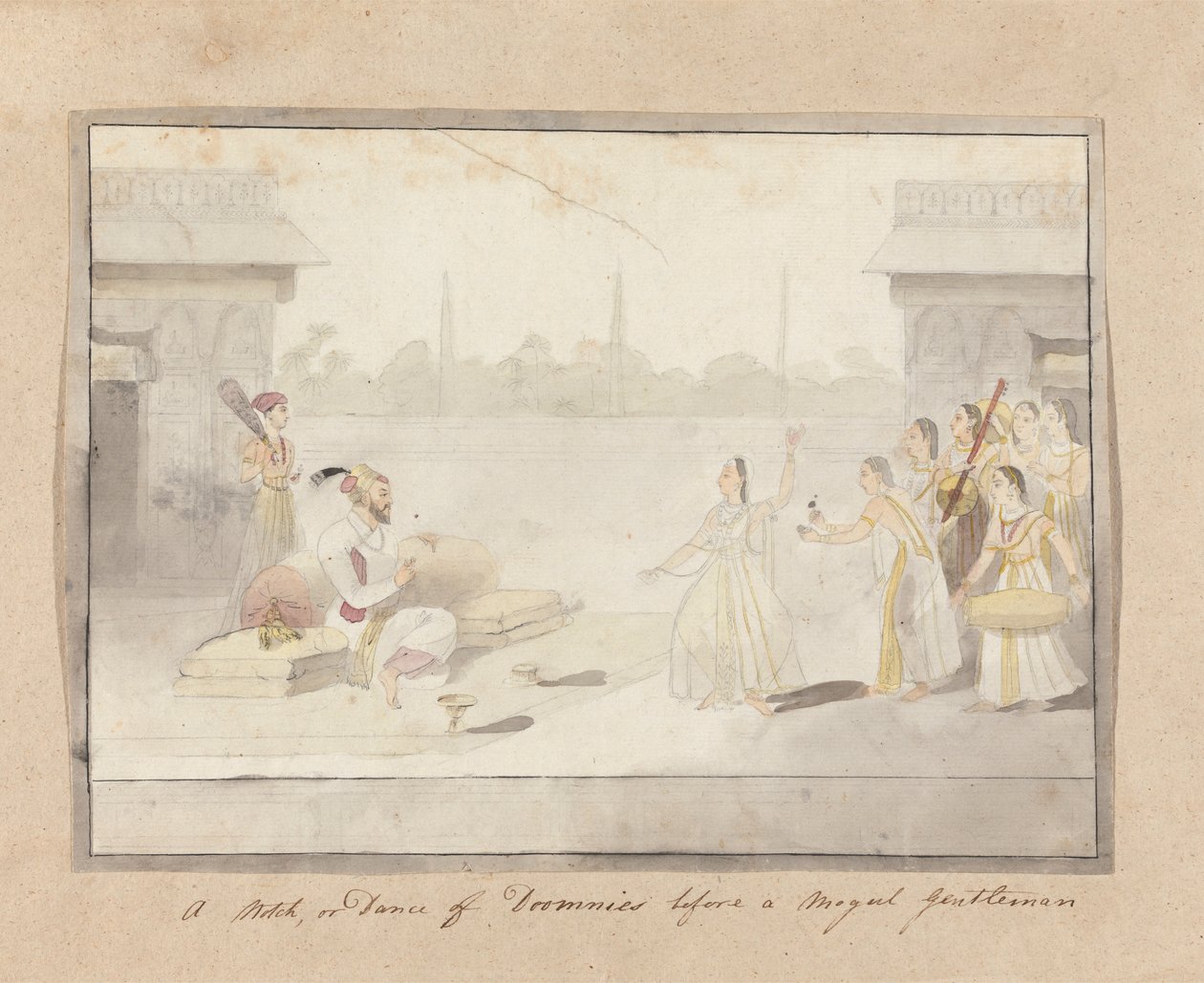 A Notch, or Dance of Dommies before a Moghul Gentleman by Gangaram Chintaman Tambat