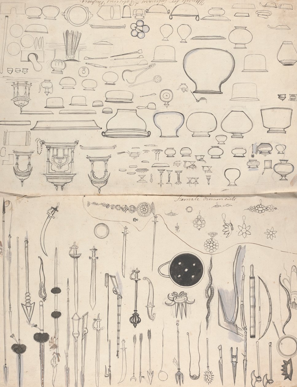 Military Weapons, Female Ornaments, Utensils for Culinary and Religious Purposes by Gangaram Chintaman Tambat