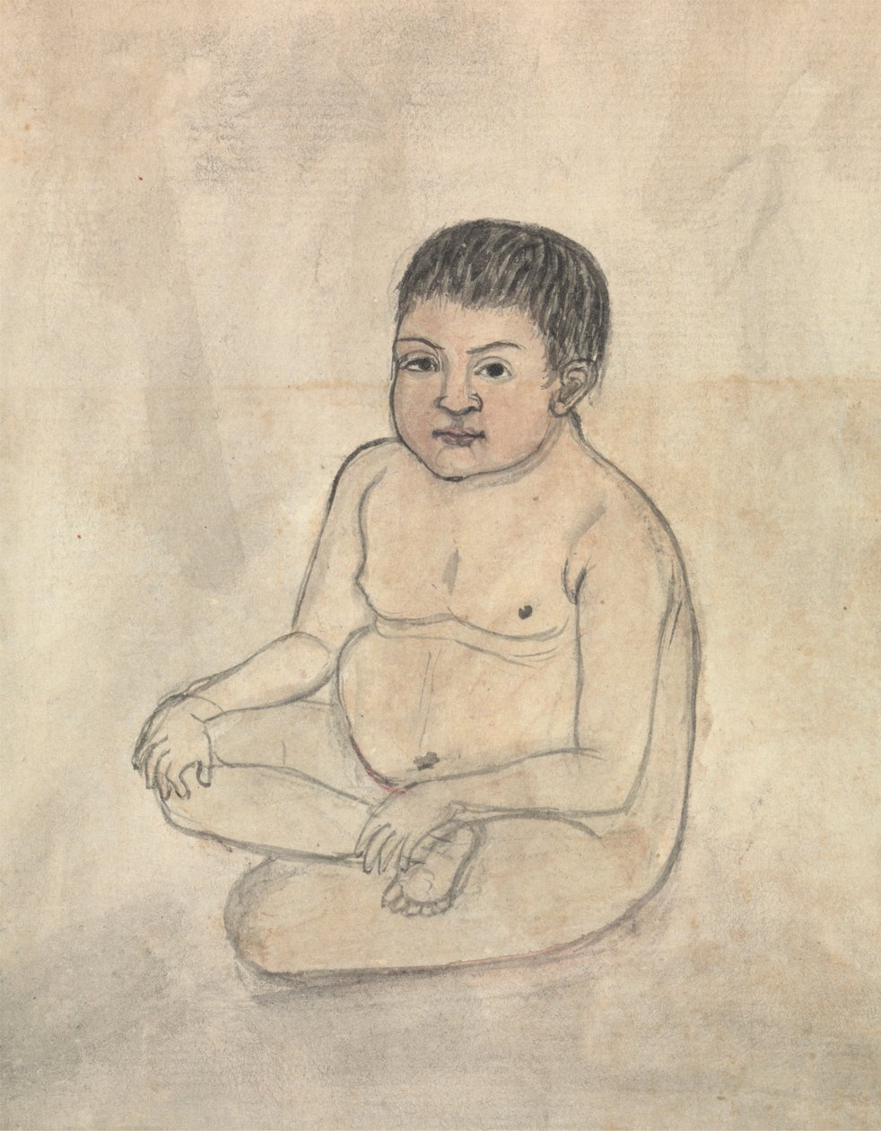 Naked Child by Gangaram Chintaman Tambat