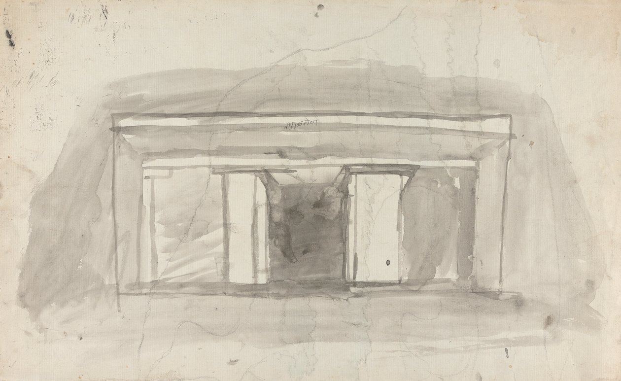 Sketch of the Valley and Village of Errole Taken from Dookumba by Gangaram Chintaman Tambat