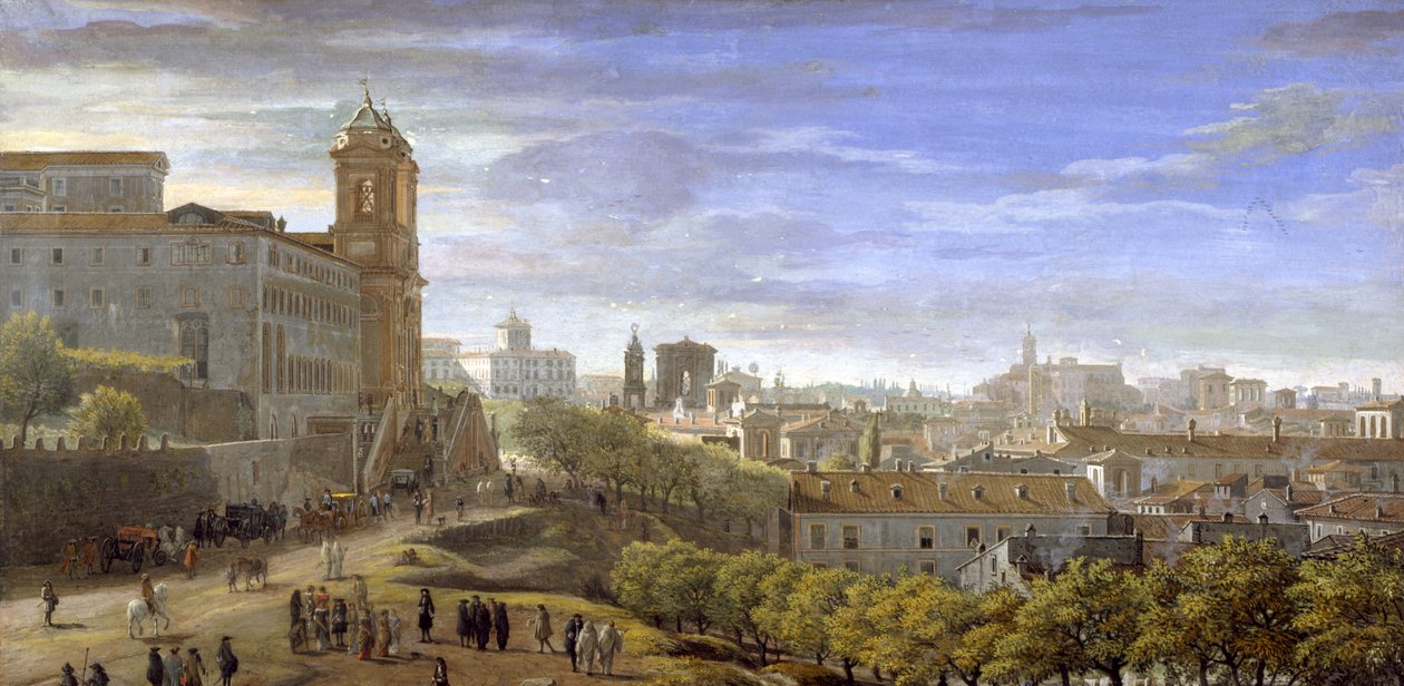 Trinità dei Monti, Rome by Gaspar van Wittel