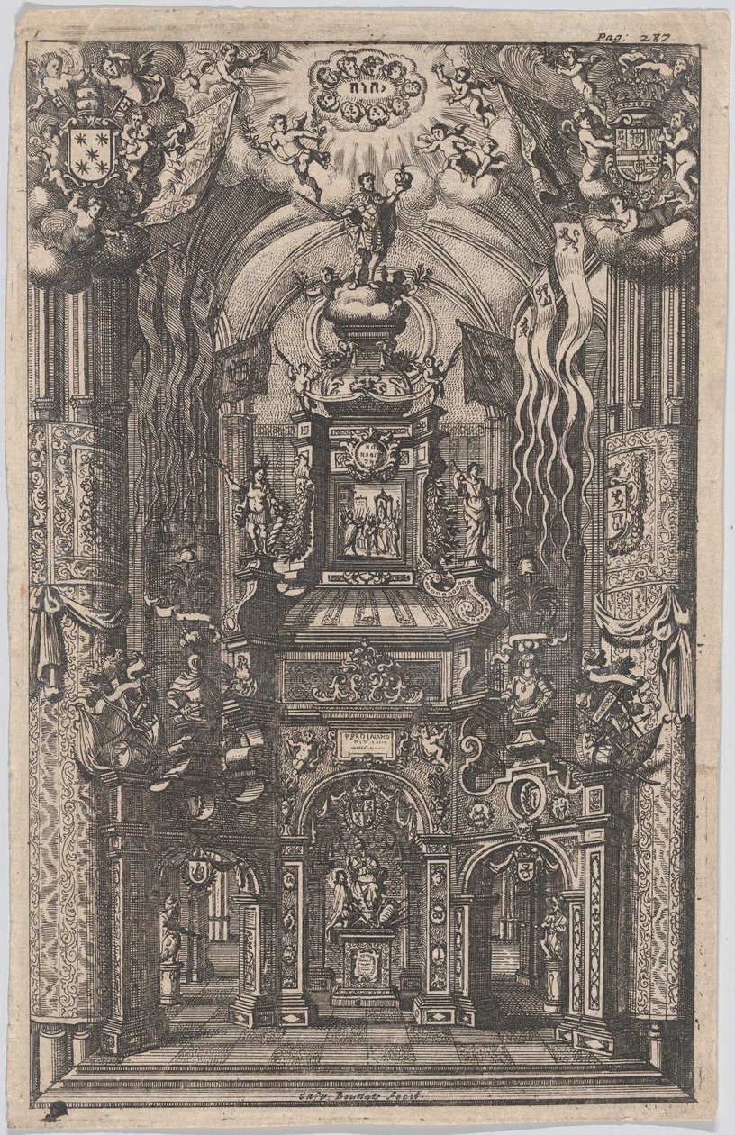 Catafalque for Ferdinand, from an unidentified book, ca. 1660-95 by Gaspar Bouttats