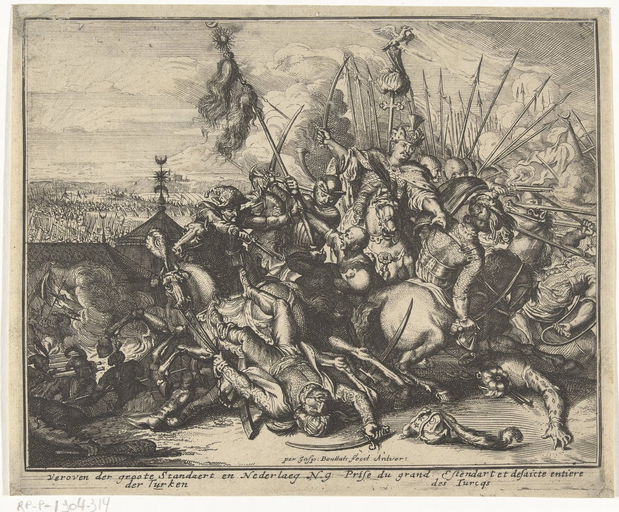 Defeat of the Ottoman Army During the Siege of Vienna by Gaspar Bouttats