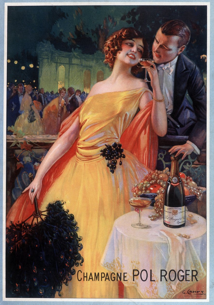 Advertising Poster for Champagne Pol Roger by Gaspar Camps