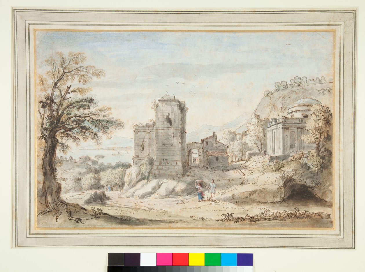 Landscape with Ruins and a Temple by Gaspar van Wittel