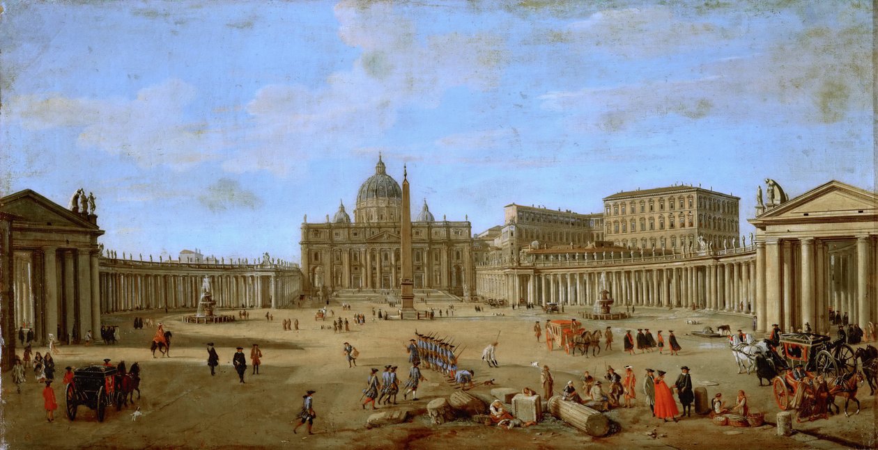 Piazza San Pietro, Rome by Gaspar van Wittel