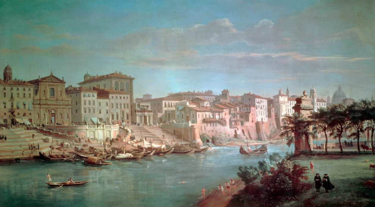 The Tiber to Porto di Ripetta by Gaspar van Wittel