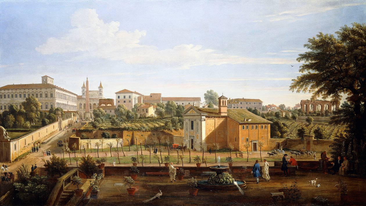 The Church of SS. Marcellino e Pietro, from the Vigna Ciccolini by Gaspar van Wittel
