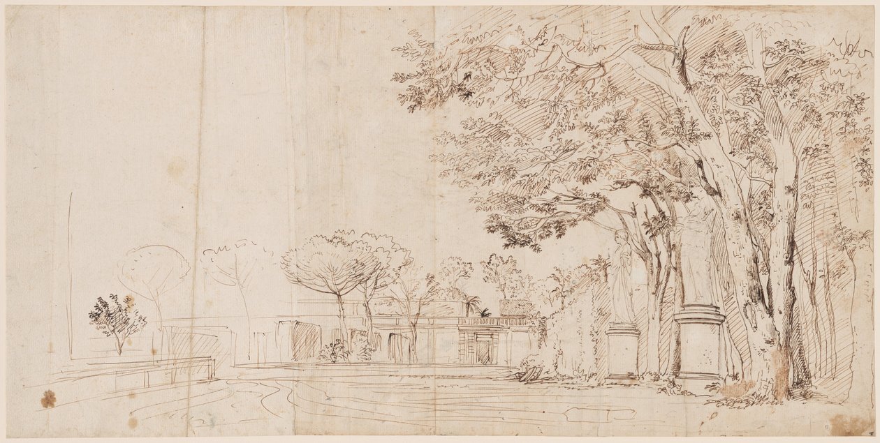 The Gardens of the Villa Medici by Gaspar van Wittel