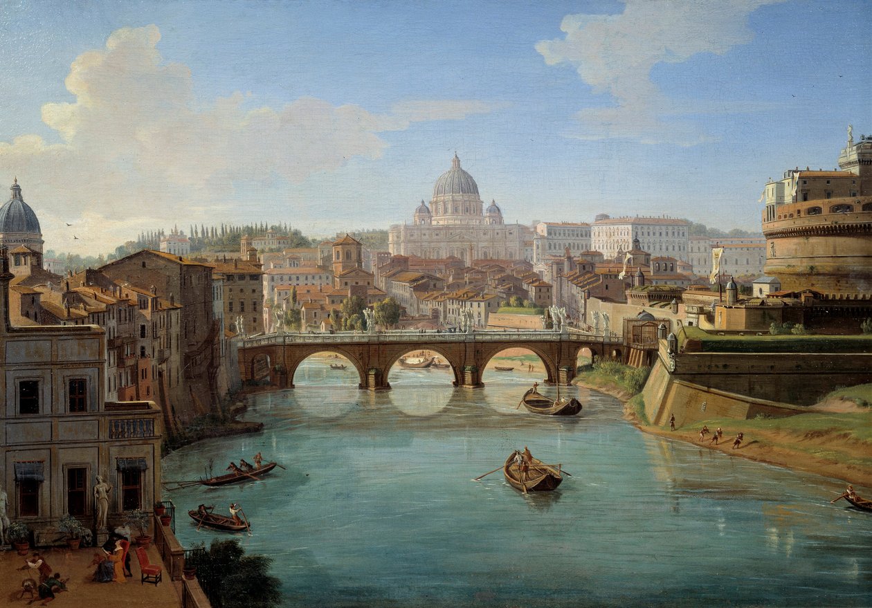 View of the Basilica of St. Peter in Rome (detail) by Gaspar van Wittel