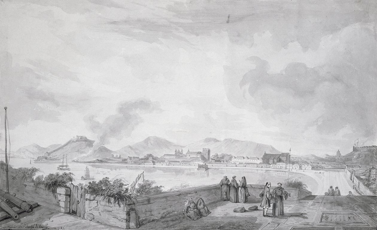View of Macao, 1787 by Gaspard Duche de Vancy