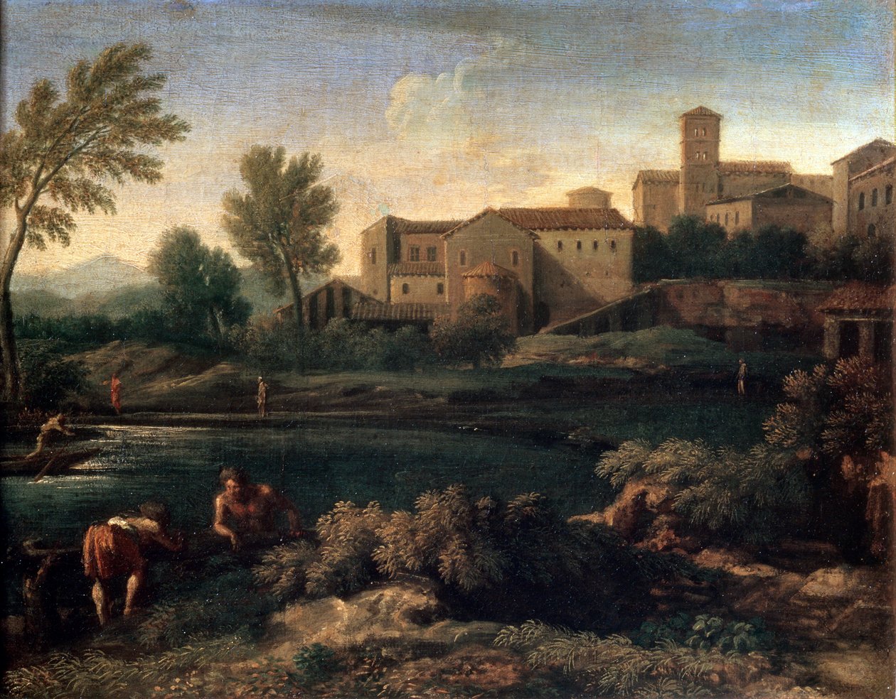 A Small Town in Latium by Gaspard Dughet