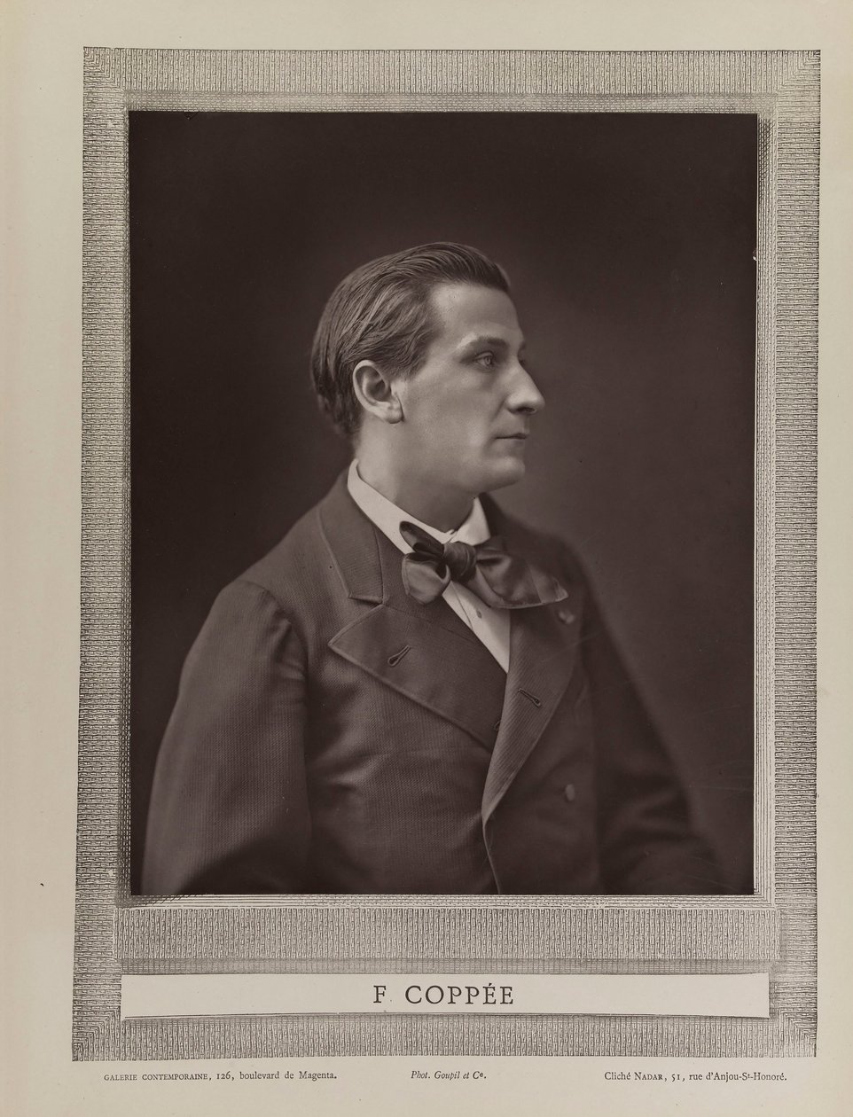 Portrait of the Poet François Coppée, c. 1875 by Gaspard Félix Nadar