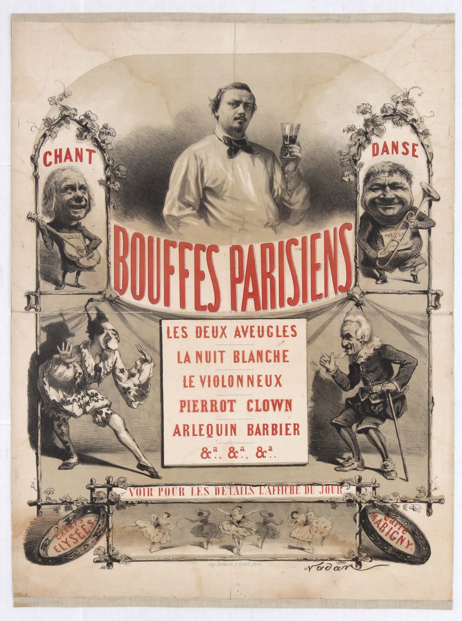 Théâtre des Bouffes-Parisiens of Jacques Offenbach by Gaspard Félix Nadar