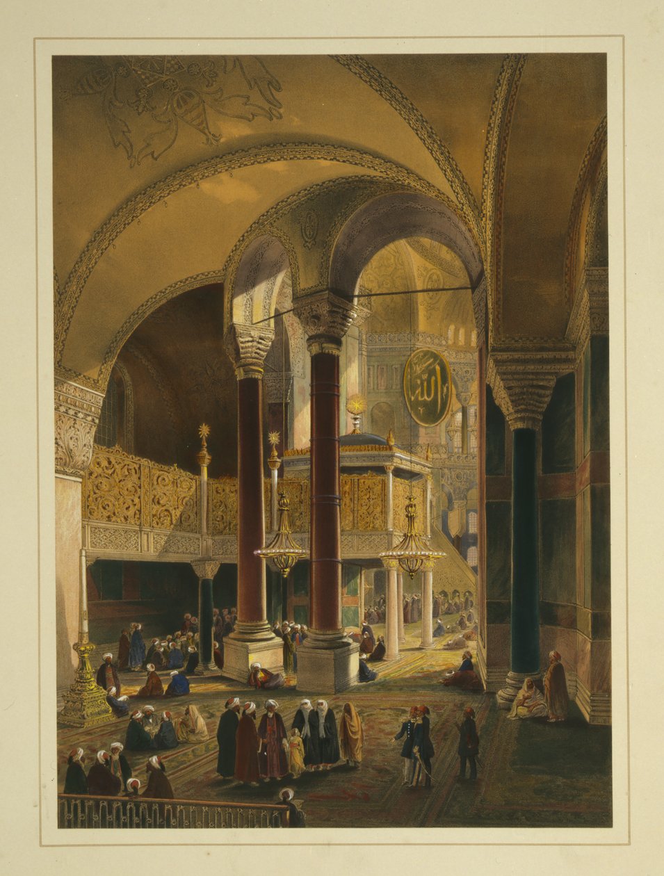 The imperial gallery in the Ayasofya Mosque, formerly the Church of Hagia Sophia by Gaspard Fossati