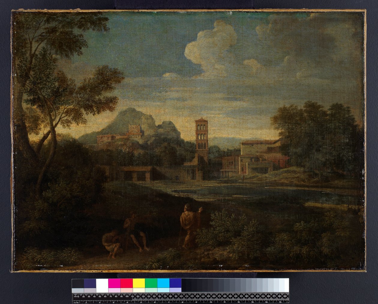 Landscape with figures by Gaspard Poussin Dughet