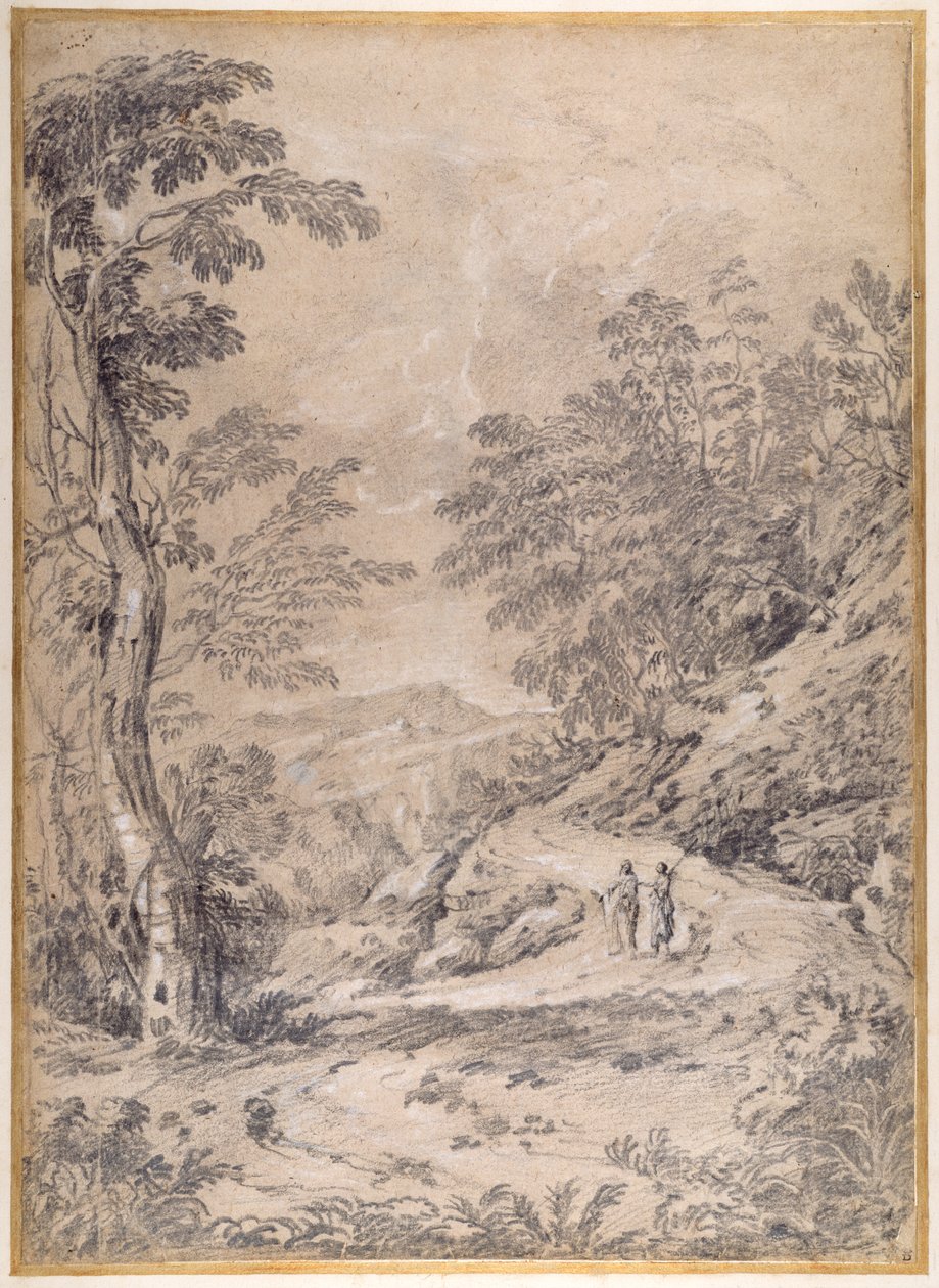 Mountain Road Winding Through Woodland and Rocks by Gaspard Poussin Dughet