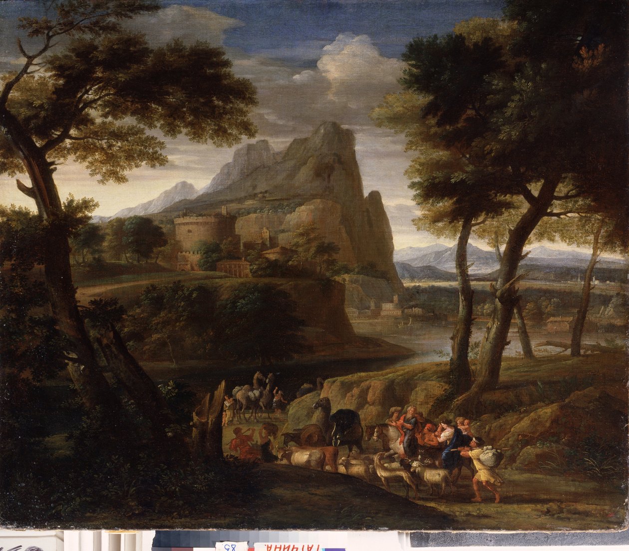 Landscape with Caravan by Gaspard Poussin Dughet