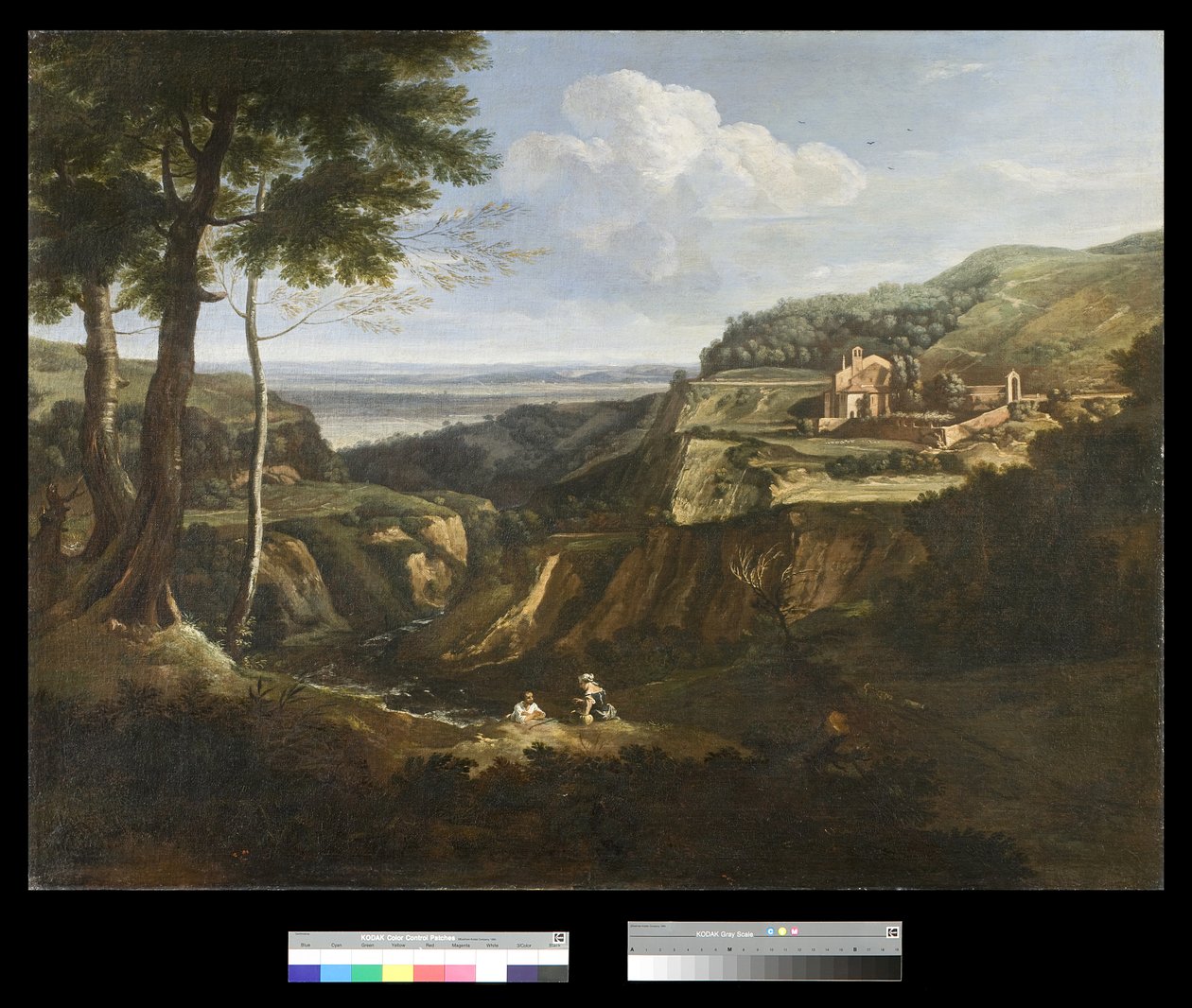 View of the Camaldoli Monastery Near Frascati by Gaspard Poussin Dughet