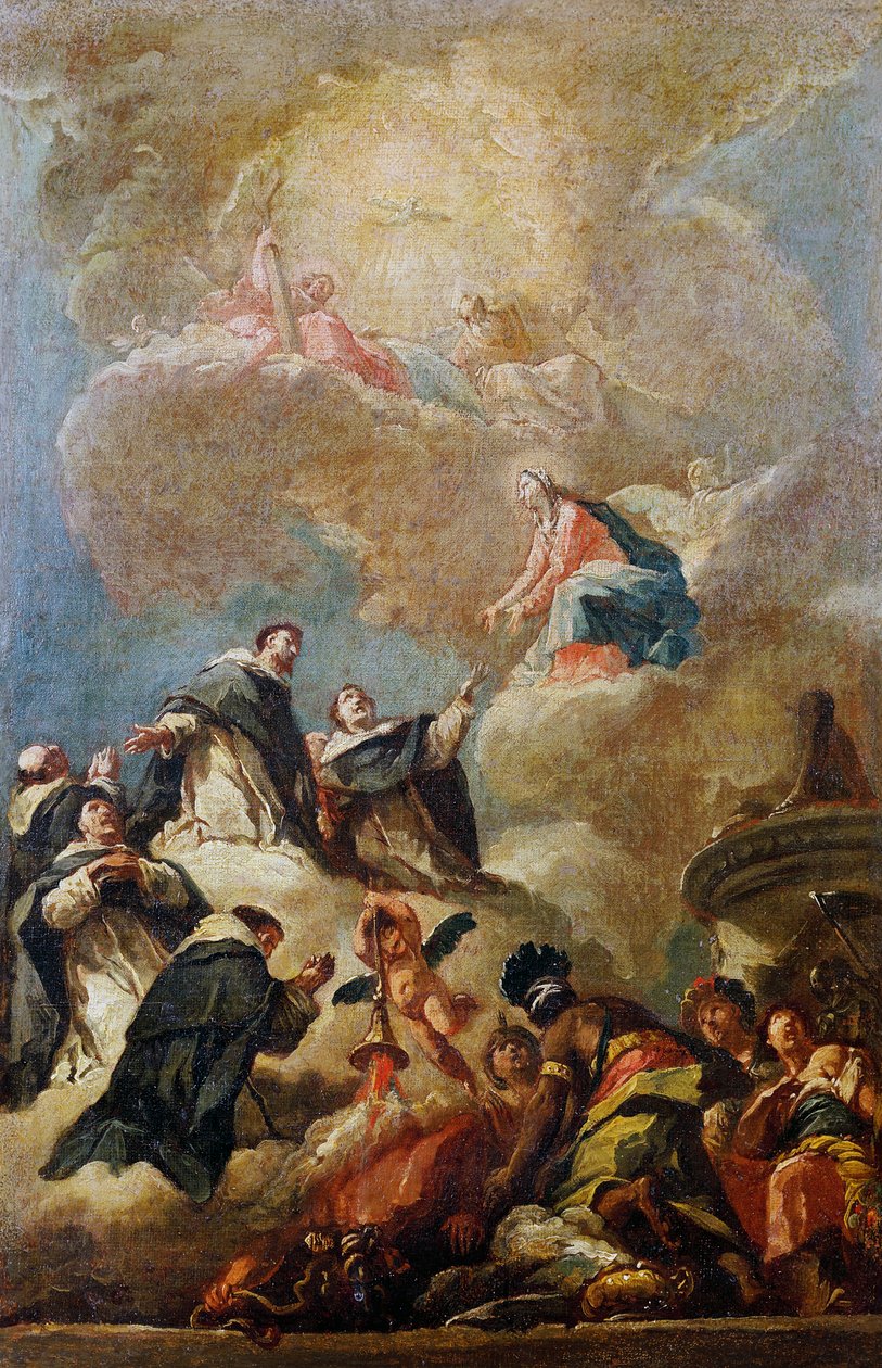 Dominican saints in glory, ca 1750 by Gasparo Diziani