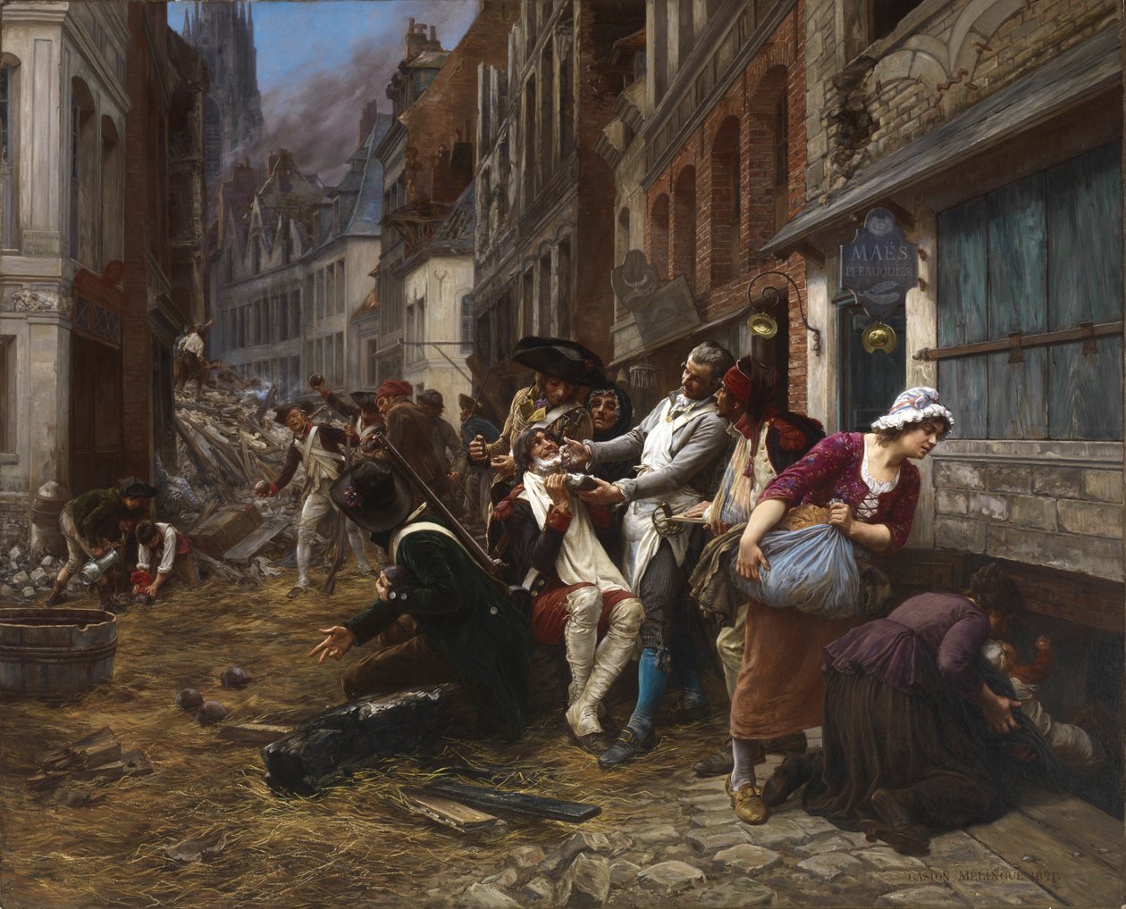 Episode of the Siege of Lille, 1792, 1891 by Gaston Theodore Melingue