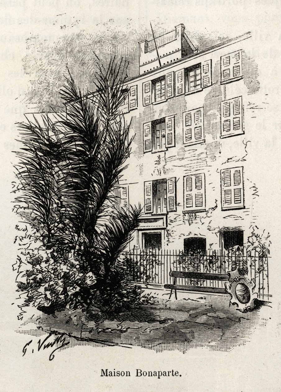 The facade of the house Bonaparte by Gaston Vuillier
