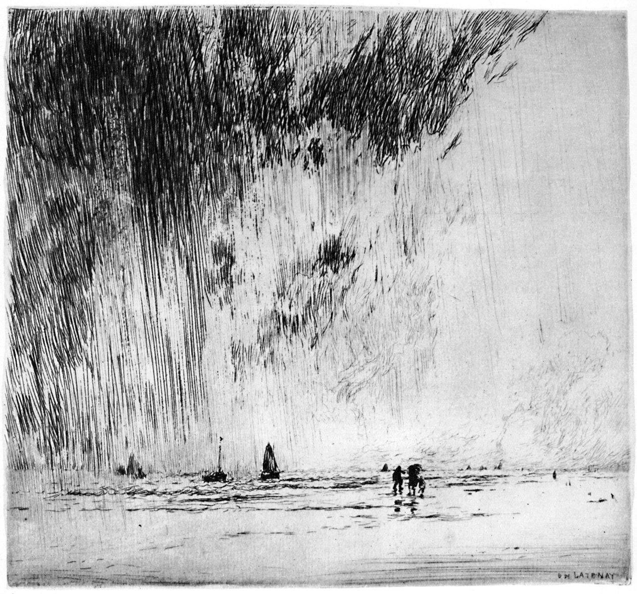 The Rain by Gaston de Latenay