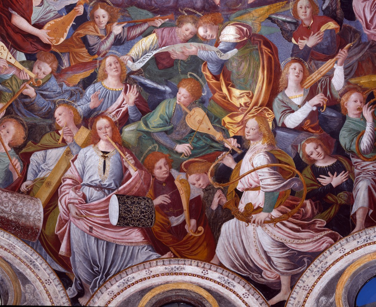 The Concert of Angels (detail) by Gaudenzio Ferrari
