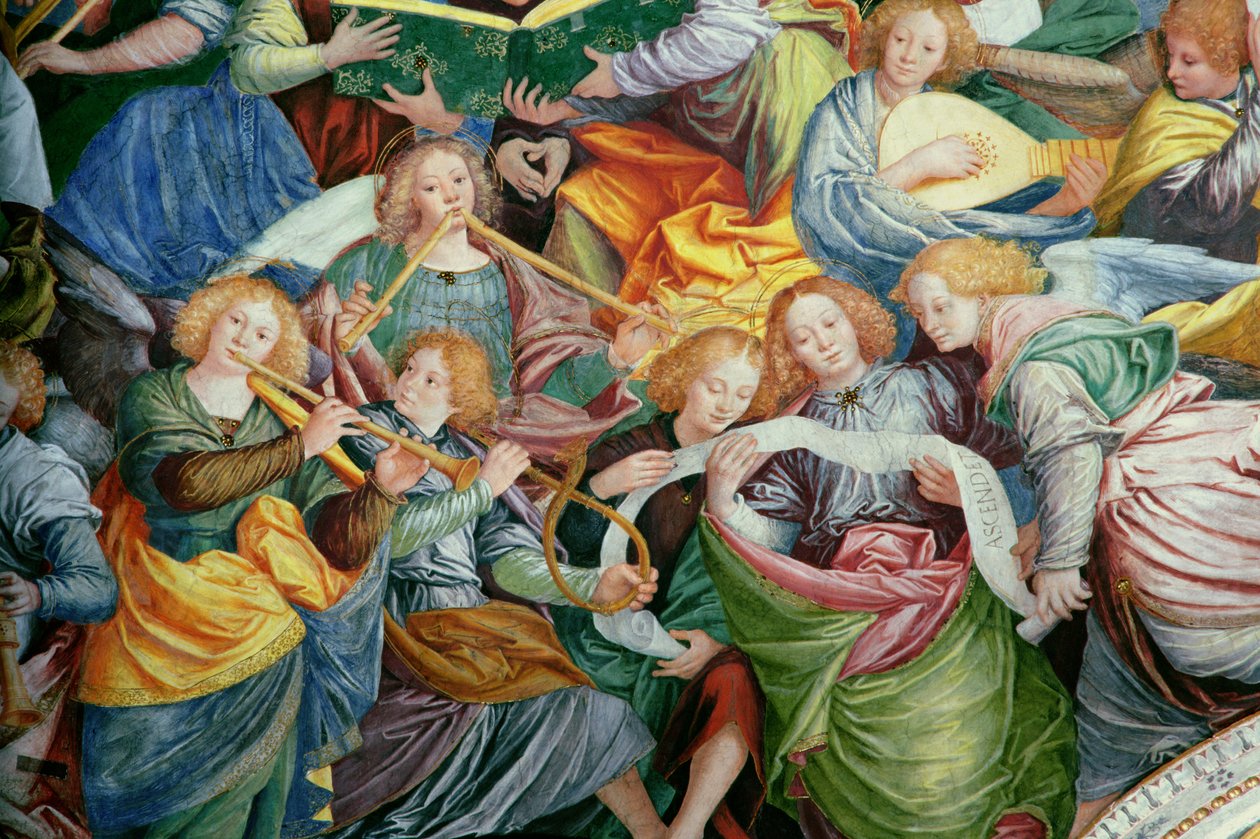 The Concert of Angels (detail) by Gaudenzio Ferrari