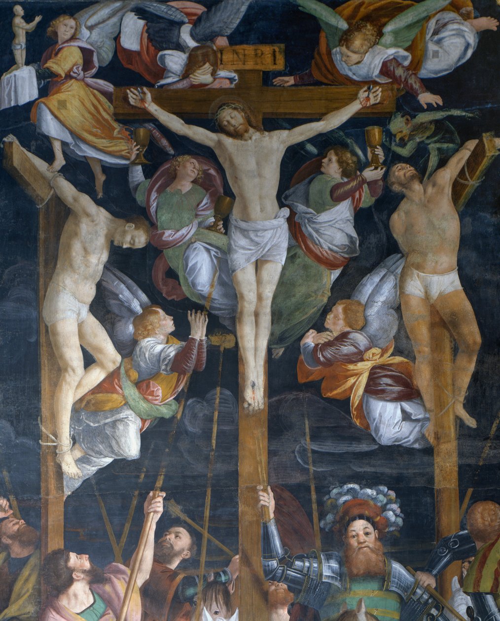 Crucifixion (detail) by Gaudenzio Ferrari