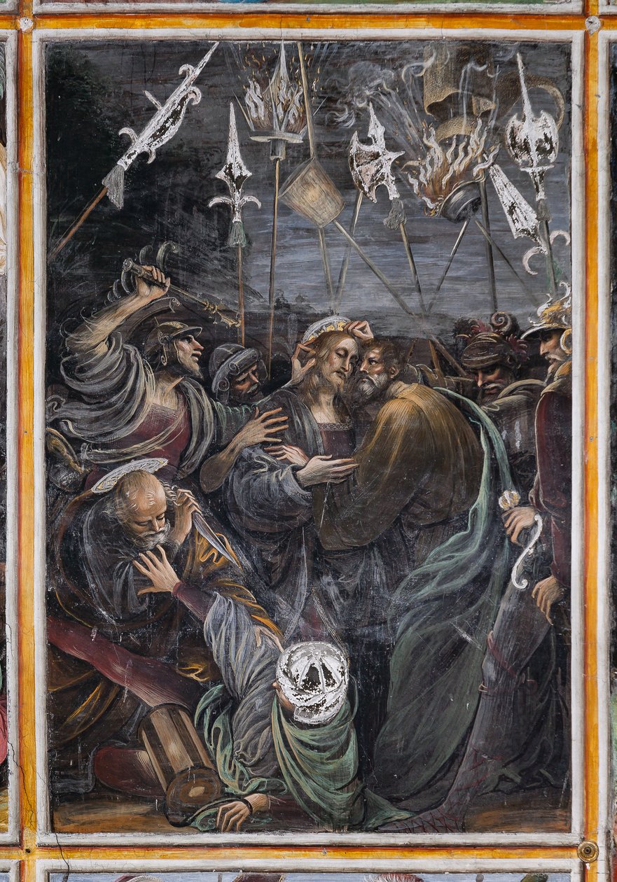 Kiss of Judas (detail) by Gaudenzio Ferrari