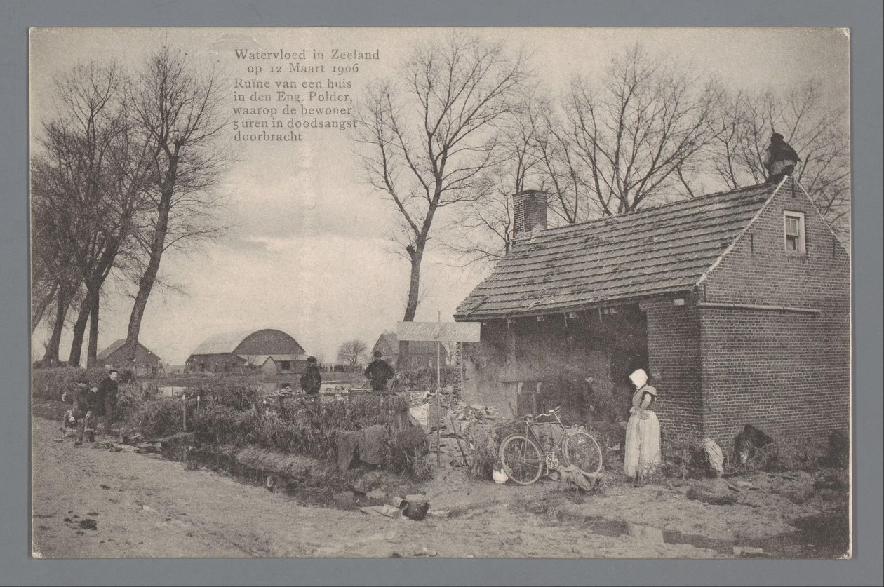 Flood in Zeeland on March 12, 1906 by Gebroeders van Straaten