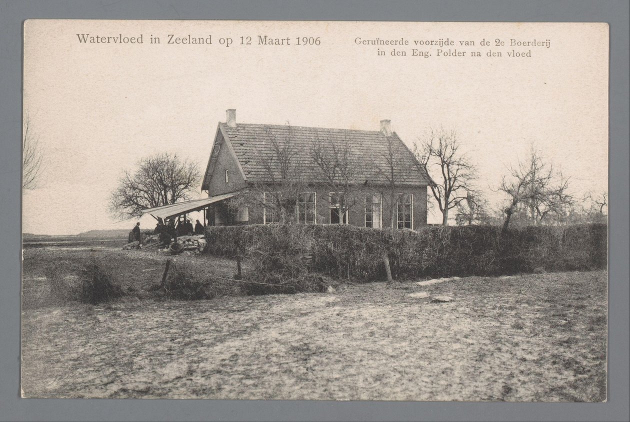 Flood in Zeeland on March 12, 1906 by Gebroeders van Straaten