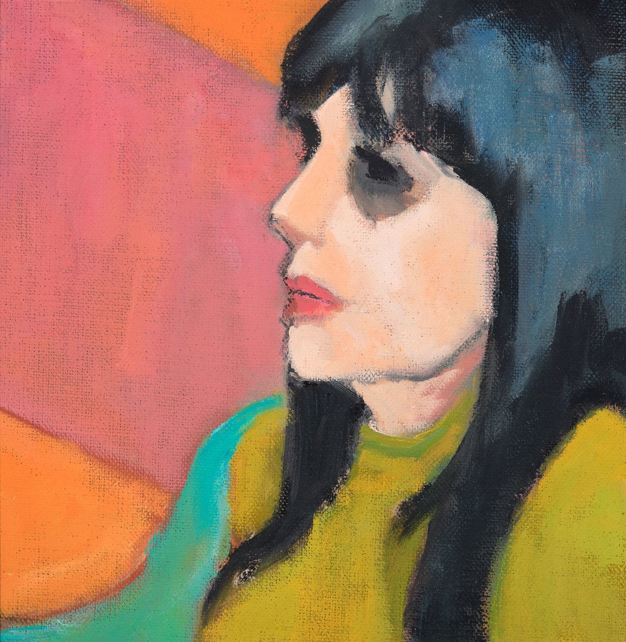 Black Hair, Lime Jumper, 2017 by Genevieve French