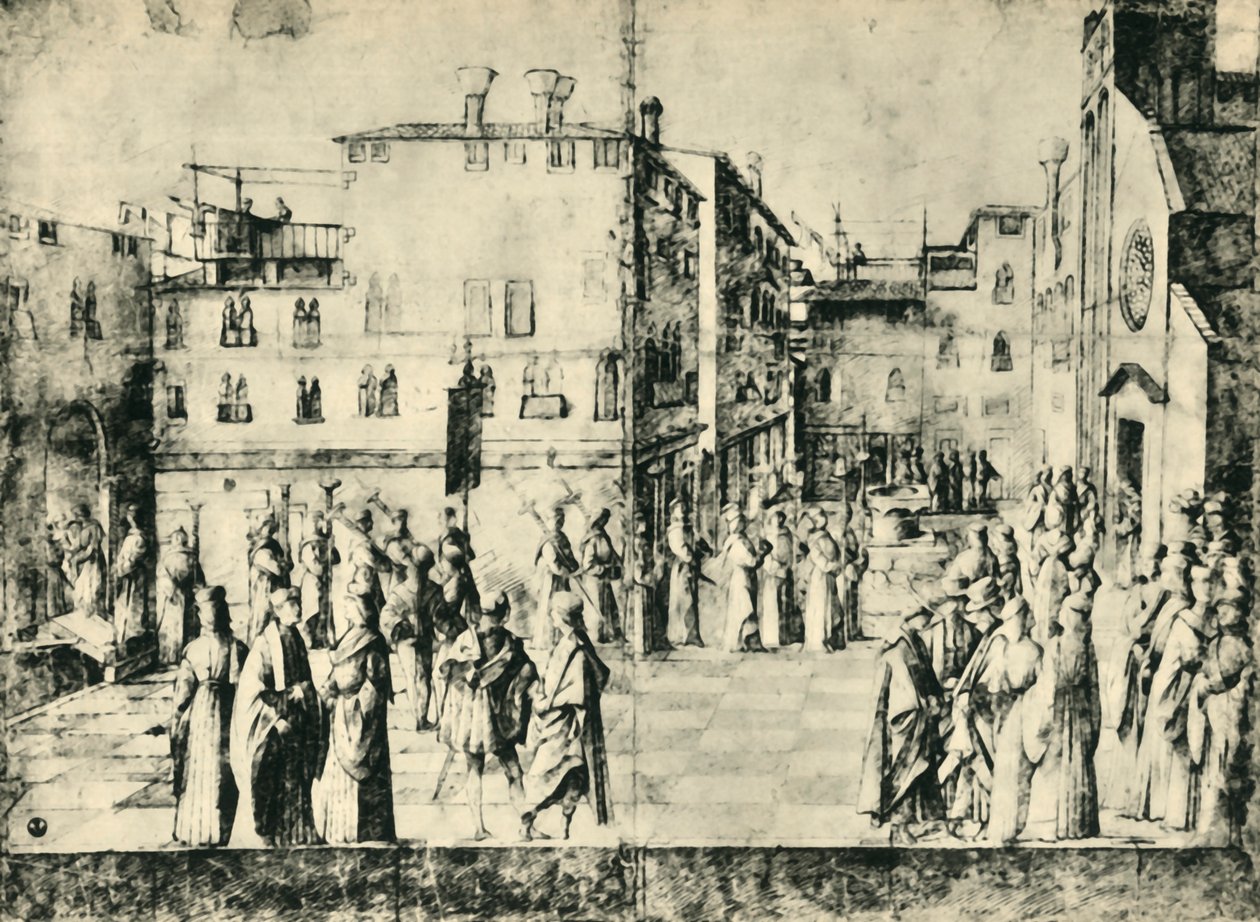 Procession in Venice, Mid-Late 15th Century by Gentile Bellini