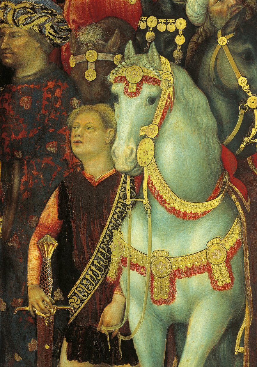 The Adoration of the Magi, detail of horses by Gentile da Fabriano