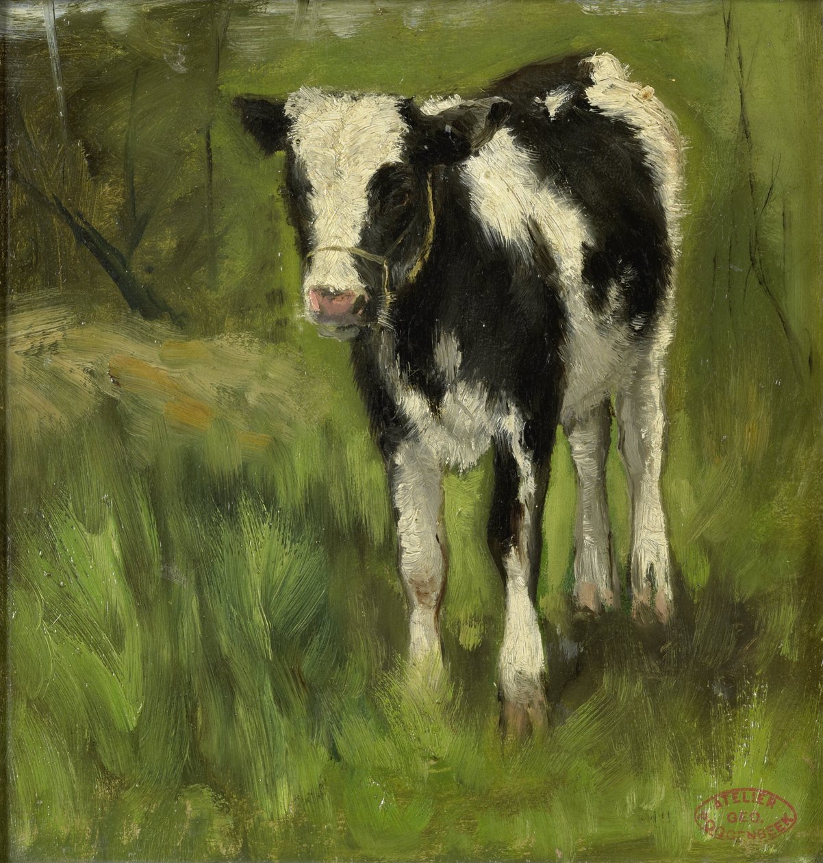 Calf, Spotted Black and White by Geo Poggenbeek