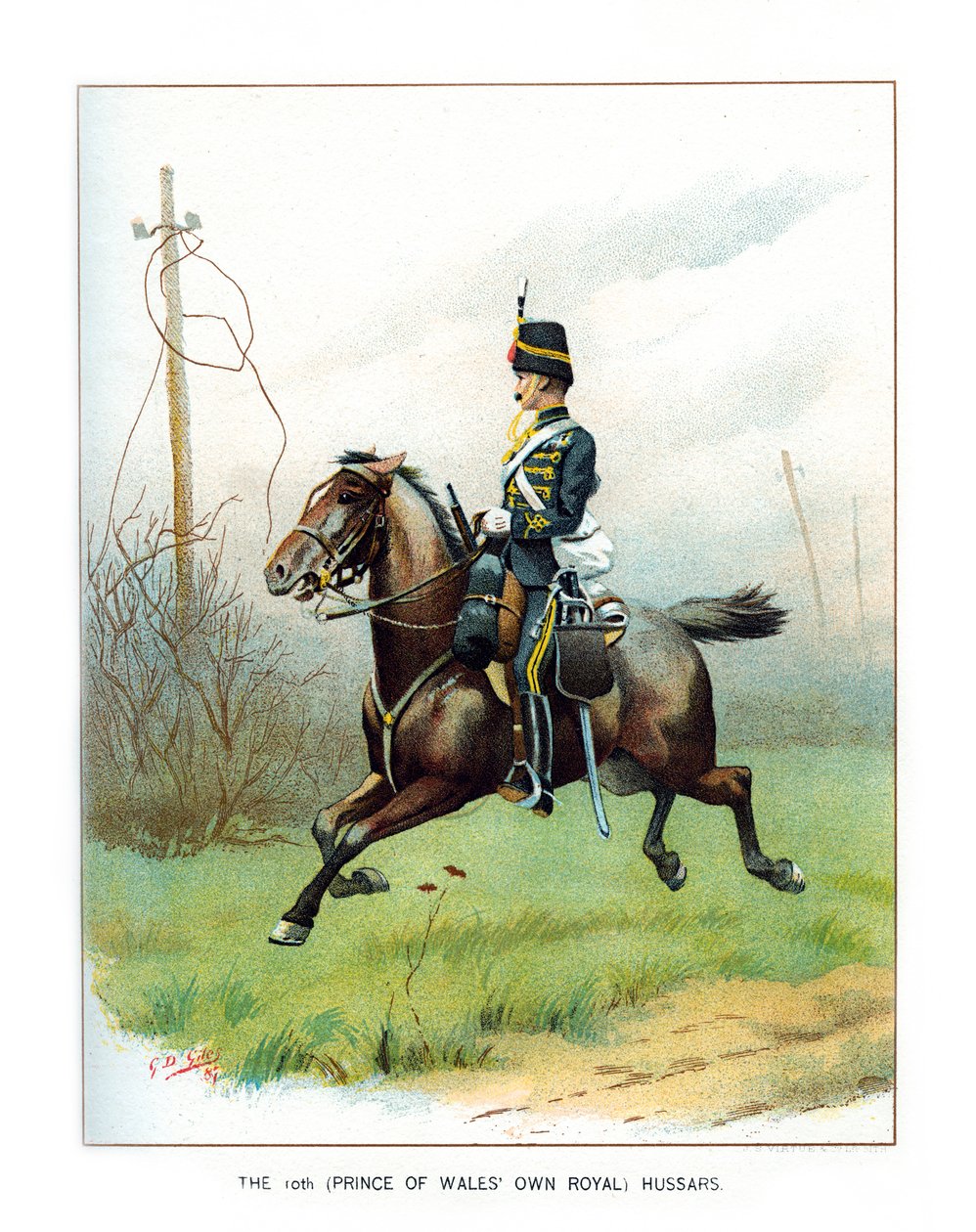 The 10th Prince of Wales Own Royal Hussars, c1890 by Geoffrey Douglas Giles