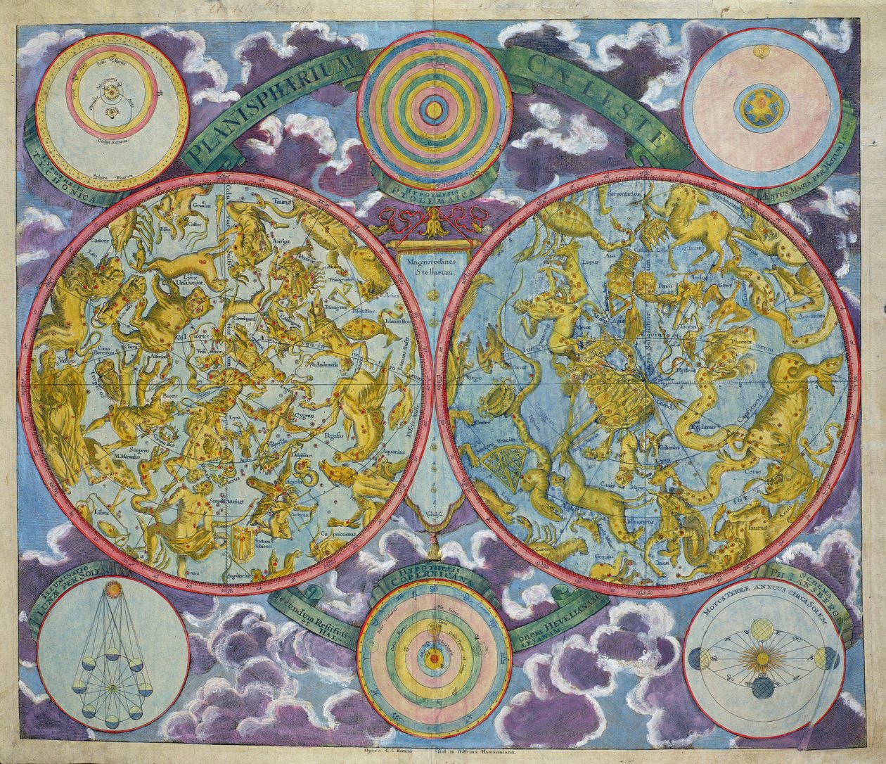 Celestial Map of the Planets by Georg Christoph II Eimmart