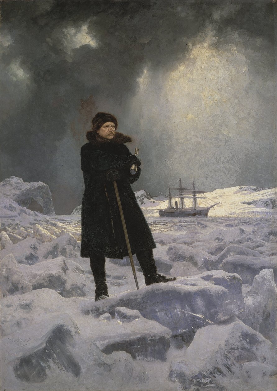 Portrait of the Arctic Explorer Baron Adolf Erik Nordenskioeld by Georg  Rosen