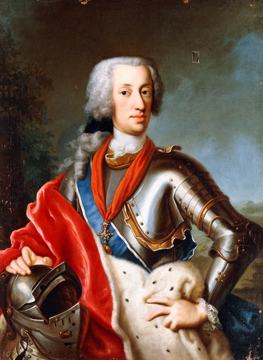 Portrait of Karl Albrecht Wittelsbach, Standing, Three-Quarter Length, Wearing Ceremonial Dress by Georg (circle of) Desmarees
