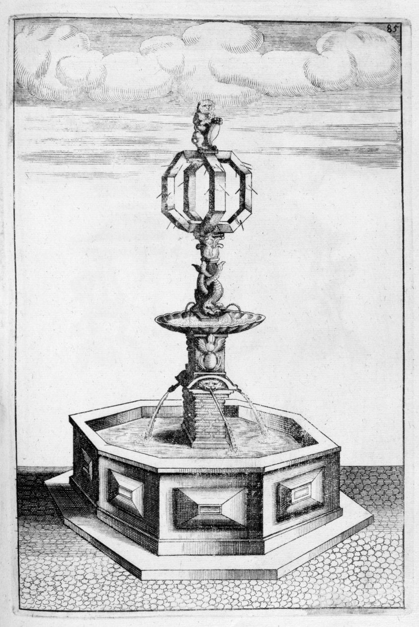 Fountain Design, 1664 by Georg Andreas Bockler
