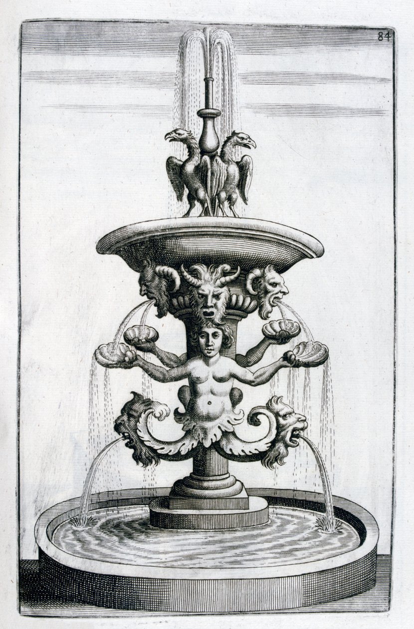 Fountain design, 1664 by Georg Andreas Bockler