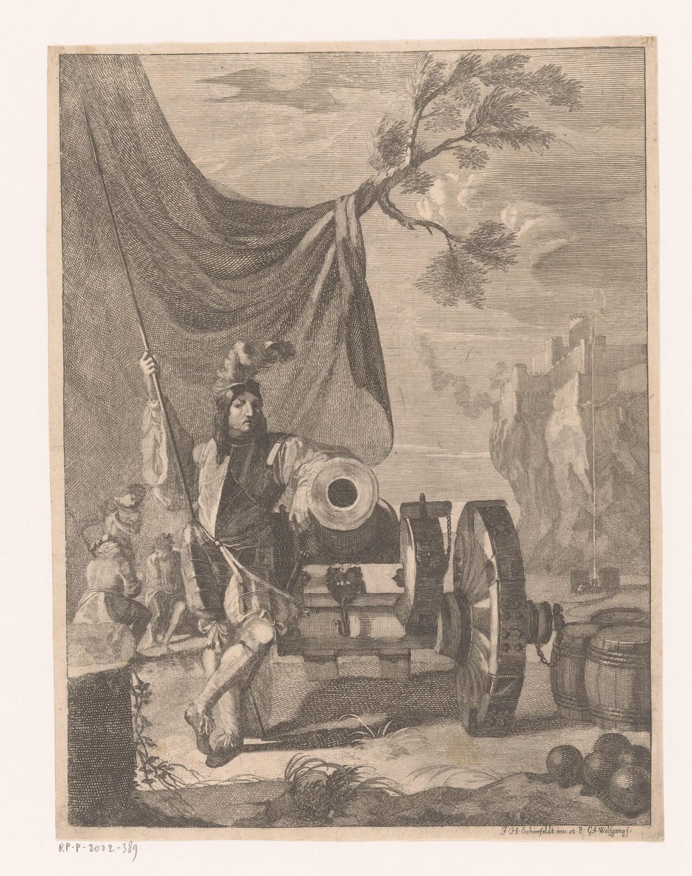 Gunner by a Cannon by Georg Andreas Wolfgang