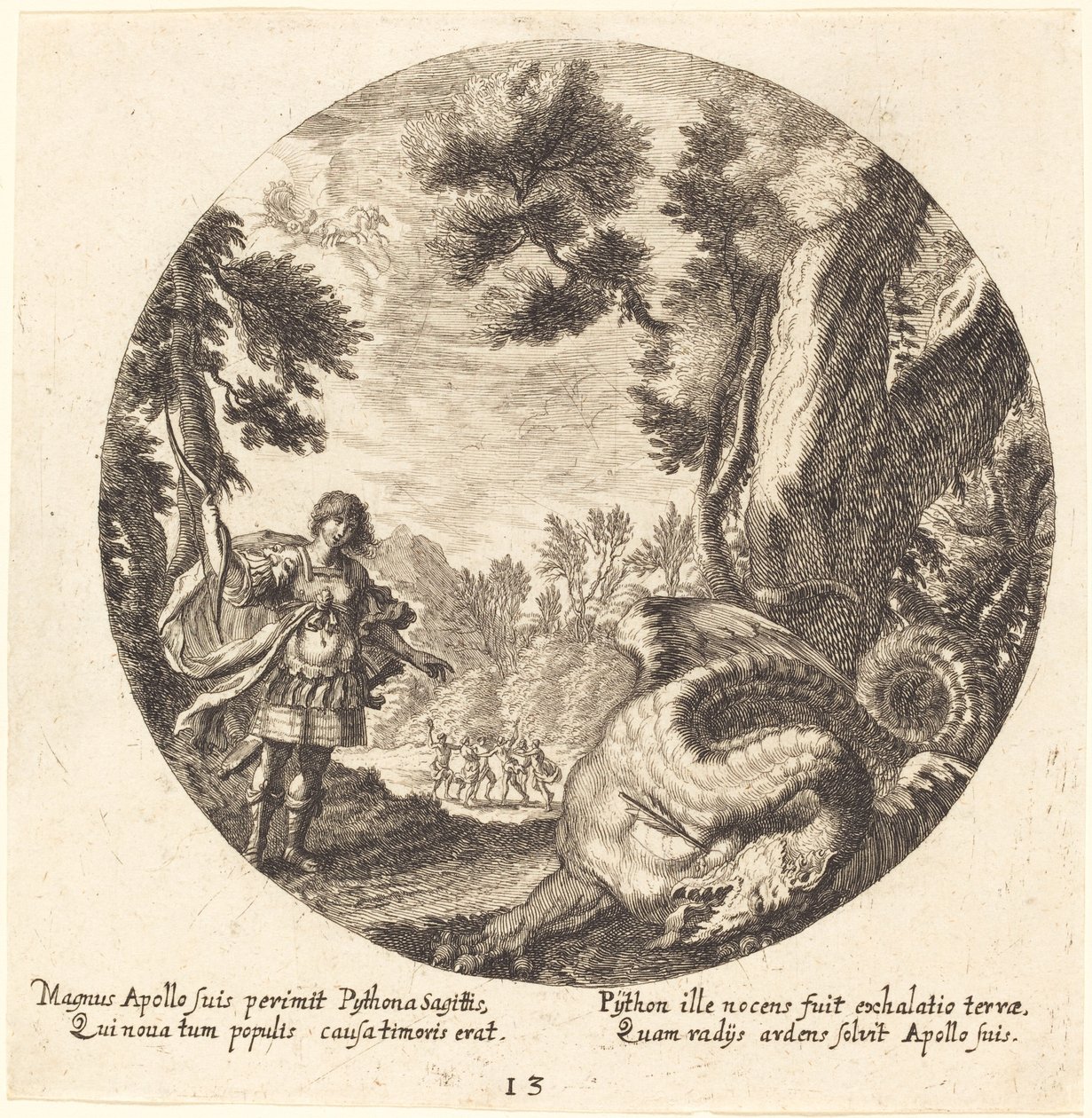Apollo Killing the Python by Georg Andreas Wolfgang the Elder