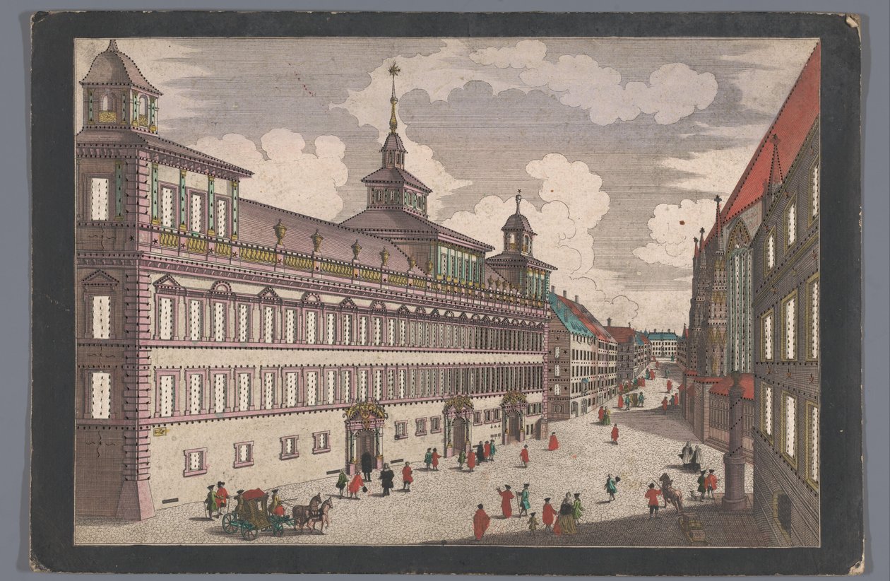 View of the Town Hall in Nuremberg by Georg Balthasar Probst (possibly)