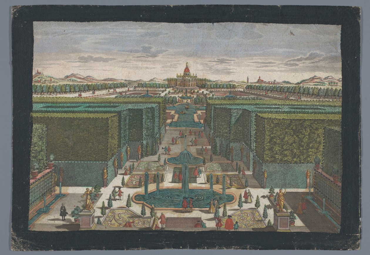 View of an Avenue on the Left Side of a Garden by Georg Balthasar Probst