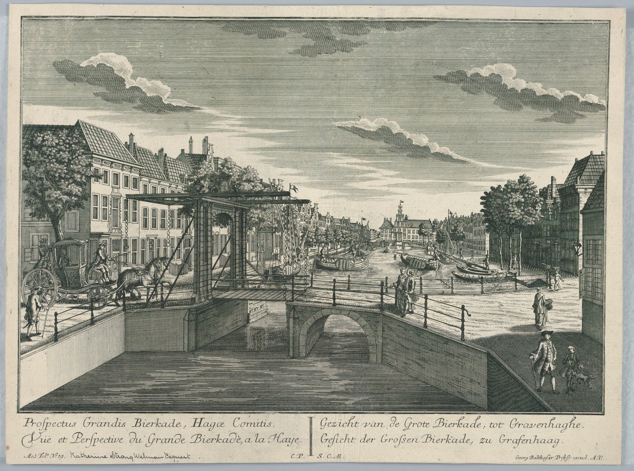 Peep-show, View of the Great Bierkade, The Hague by Georg Balthasar Probst