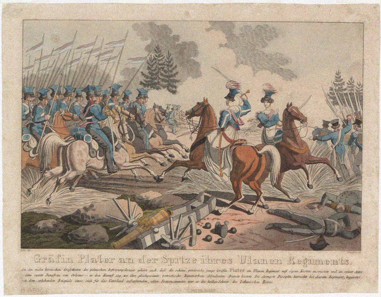 Emilia Plater in November Uprising by Georg Benedikt Wunder