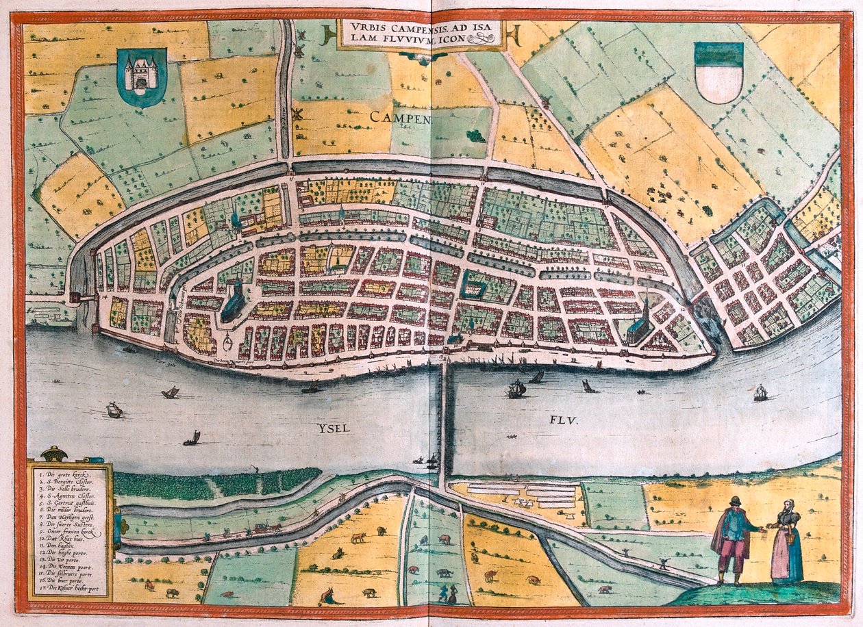 Kampen and the River IJssel, Netherlands - in 
